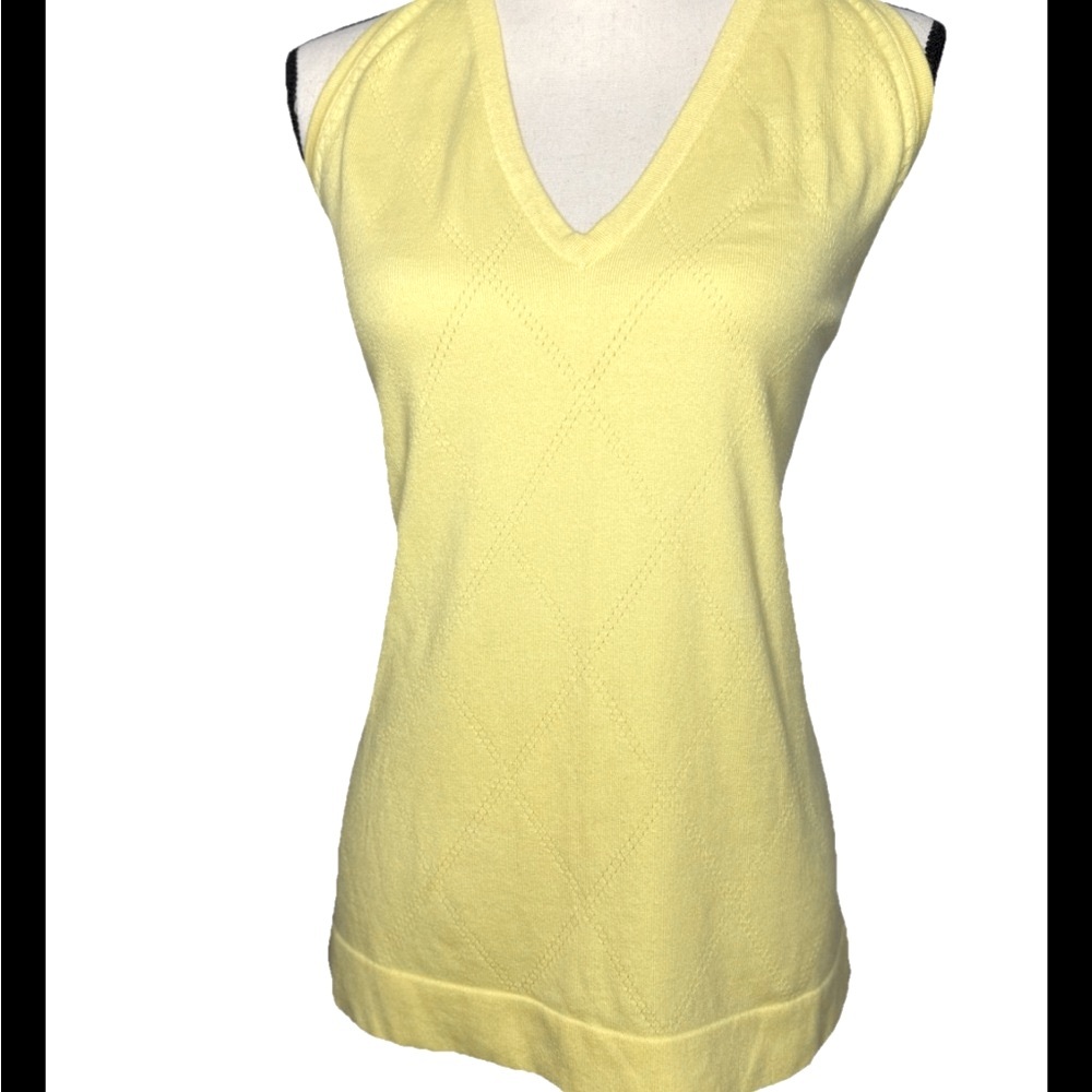 Lilly Pulitzer NWT buttery pastel Yellow knit Top  size X-Large preppy halter